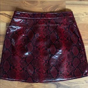 red and black snake skin skirt!!